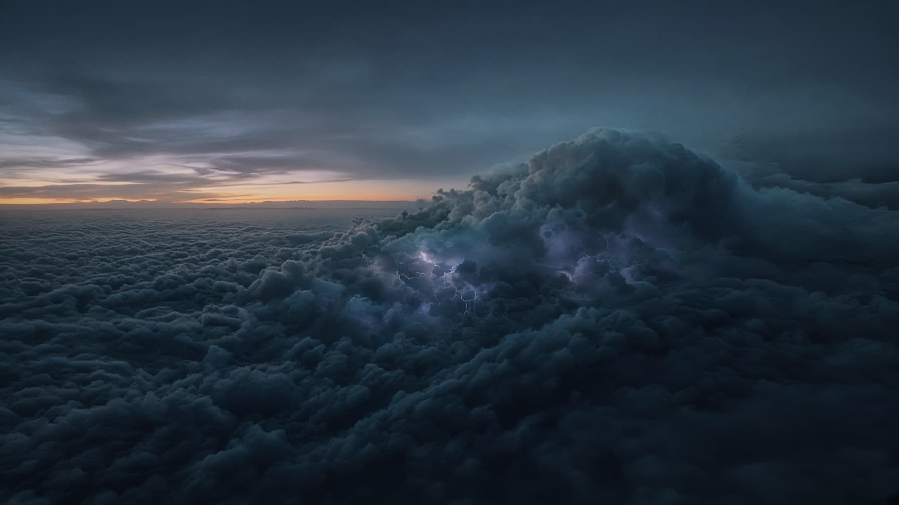 Dramatic storm clouds used as an editorial illustration